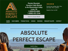 Tablet Screenshot of absoluteperfectescape.net